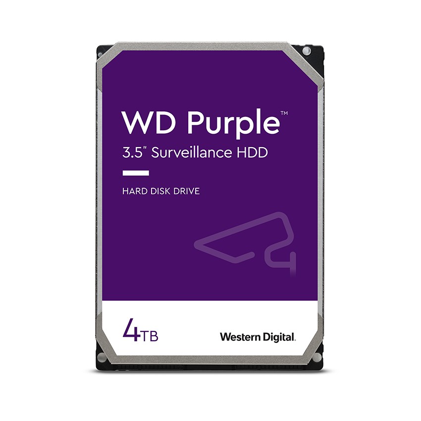 Ổ CỨNG HDD WD PURPLE 4TB 3.5 INCH, 5400RPM, SATA, 256MB CACHE (WD42PURZ)