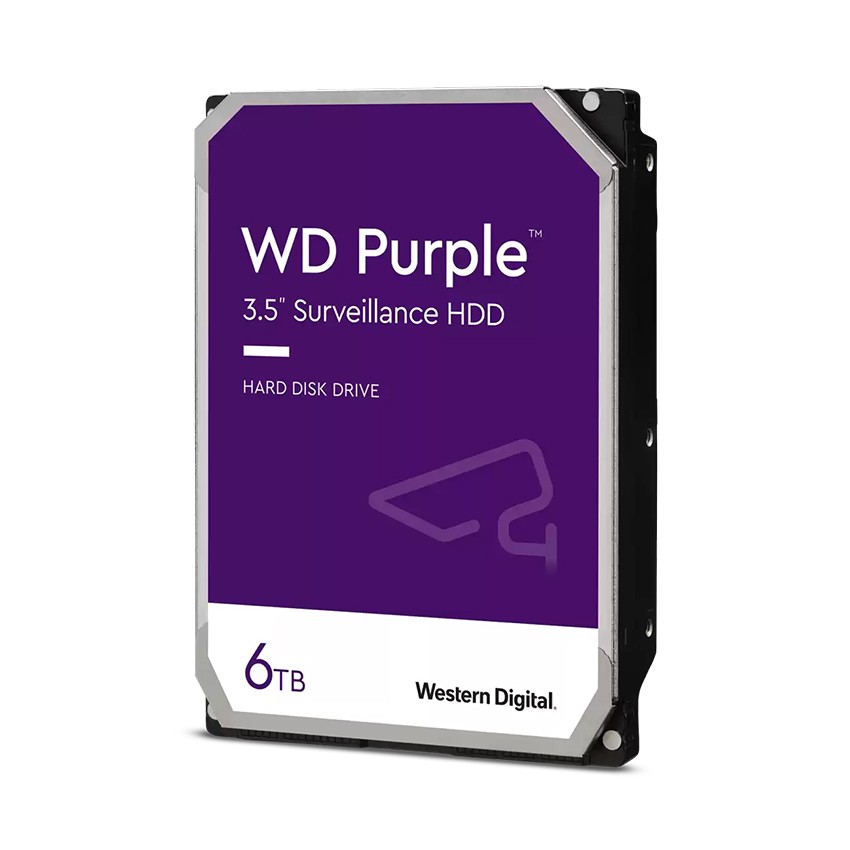 Ổ CỨNG HDD WD PURPLE 6TB 3.5 INCH, 5640RPM, SATA, 256MB CACHE (WD63PURZ)