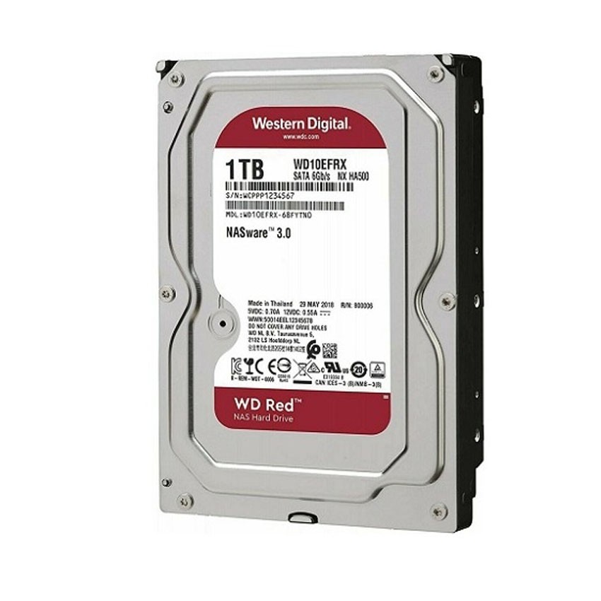 Ổ CỨNG HDD WD 1TB RED PLUS 3.5 INCH, 5400RPM, SATA, 64MB CACHE (WD10EFRX)