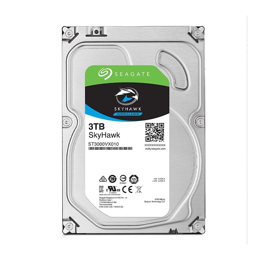 Ổ CỨNG HDD SEAGATE SKYHAWK 3TB 3.5 INCH, 5400RPM, SATA, 64MB CACHE (ST3000VX009)