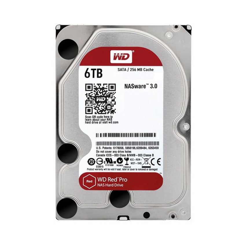 Ổ CỨNG HDD WD 6TB RED PRO 3.5 INCH, 7200RPM, SATA, 256MB CACHE (WD6003FFBX)