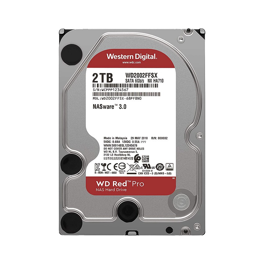 Ổ CỨNG HDD WD 2TB RED PRO 3.5 INCH, 7200RPM, SATA, 64MB CACHE (WD2002FFSX)