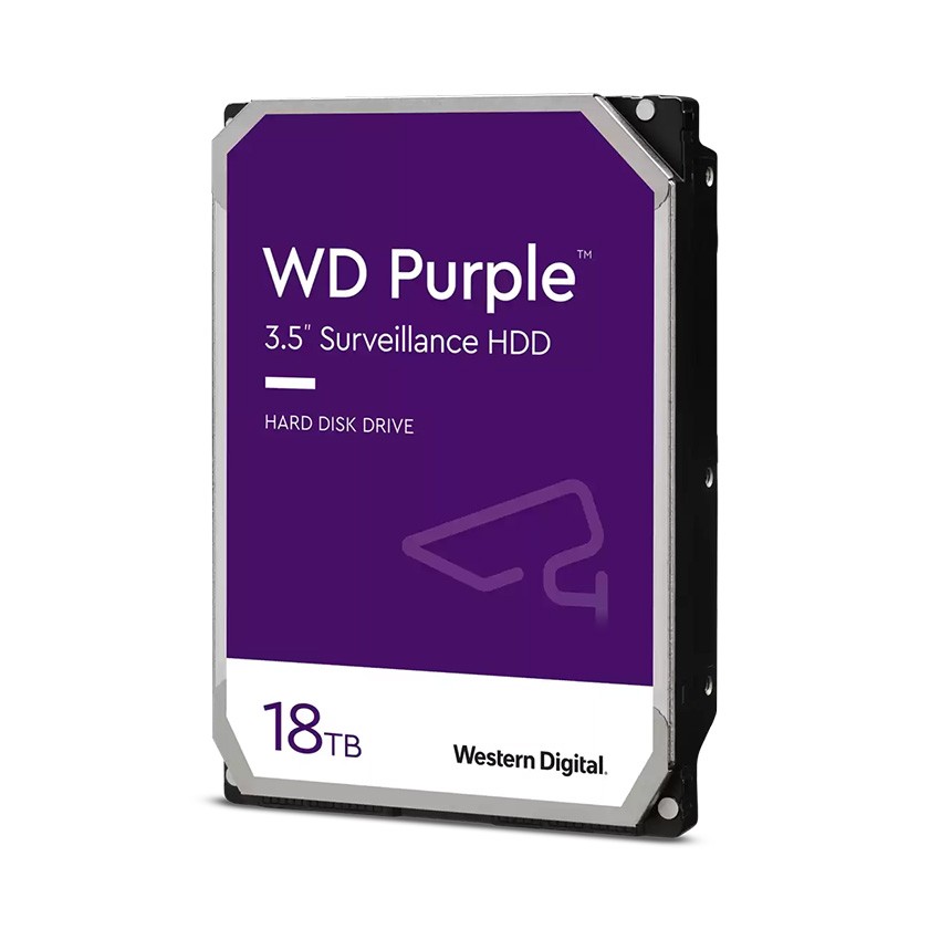 Ổ CỨNG HDD WD PURPLE 18TB 3.5 INCH, 7200RPM, SATA, 512MB CACHE (WD180PURZ)