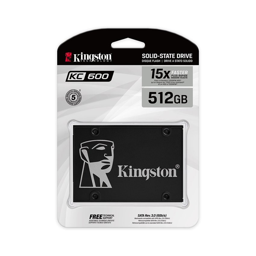 Ổ CỨNG SSD KINGSTON KC600 512GB 2.5 INCH SATA3 (ĐỌC 550MB/S - GHI 520MB/S) - (KC600/512GB)