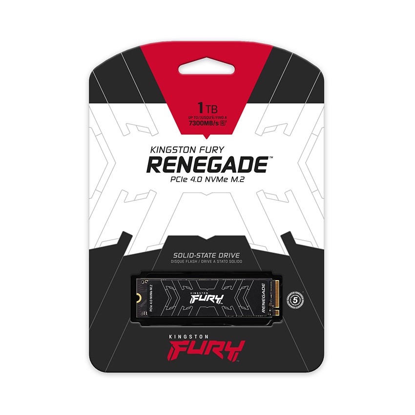 Ổ CỨNG SSD KINGSTON FURY RENEGADE 1TB NVME M.2 2280 PCIE GEN 4 X 4 (ĐỌC 7300MB/S, GHI 6000MB/S)-(SFYRS/1000G)