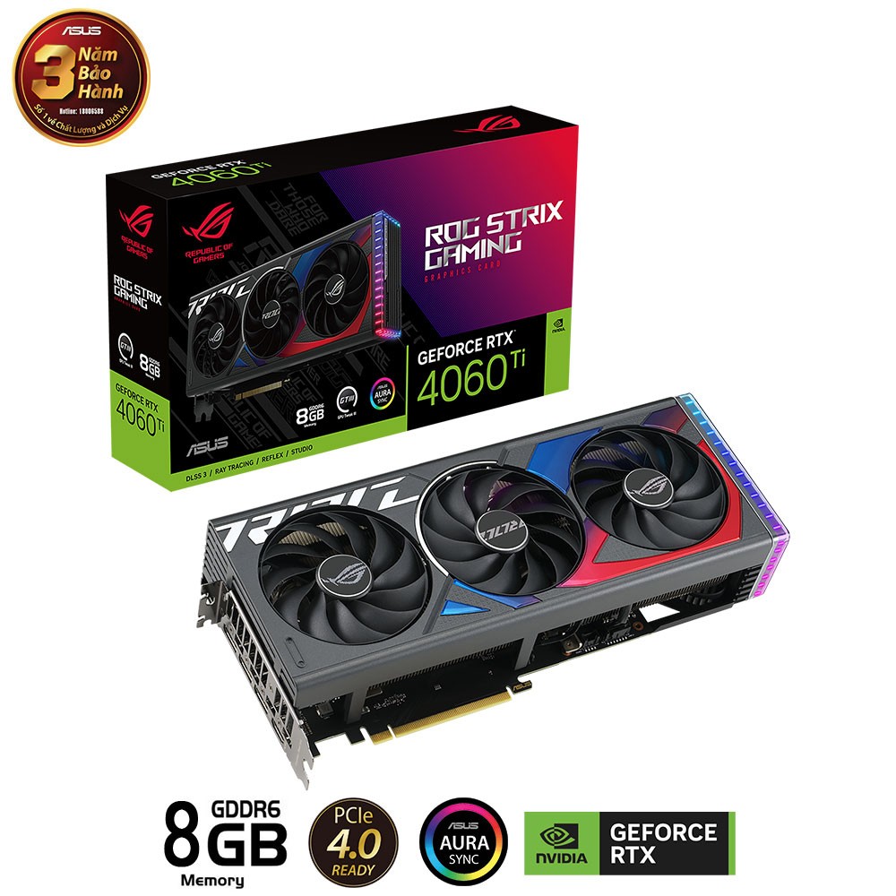 CARD MÀN HÌNH ASUS ROG STRIX-RTX 4060 TI-8G-GAMING