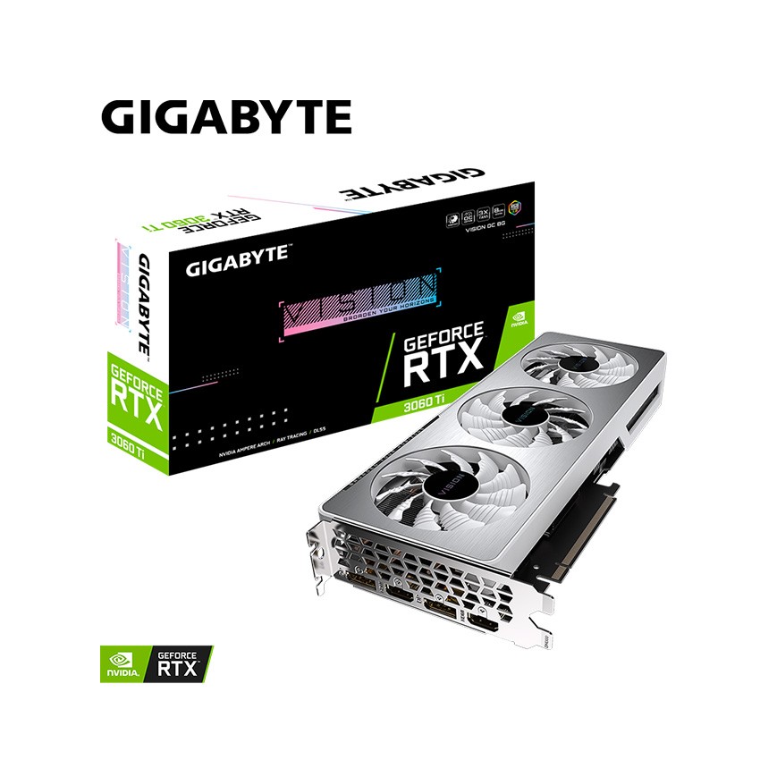 CARD MÀN HÌNH GIGABYTE RTX 3060 TI VISION OC-8GD-V2