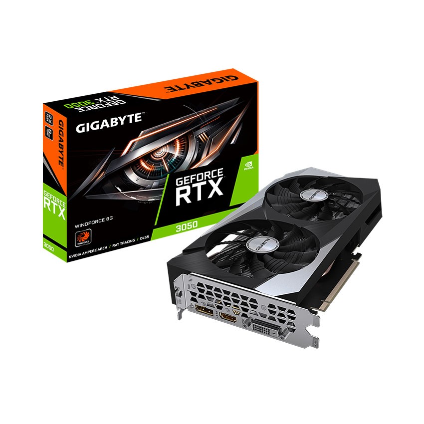 CARD MÀN HÌNH GIGABYTE RTX 3050 WINDFORCE 8G