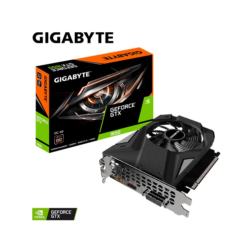 CARD MÀN HÌNH GIGABYTE GTX 1650 D6 OC-4G (4GB GDDR6, 128-BIT, DP+HDMI+DVI)