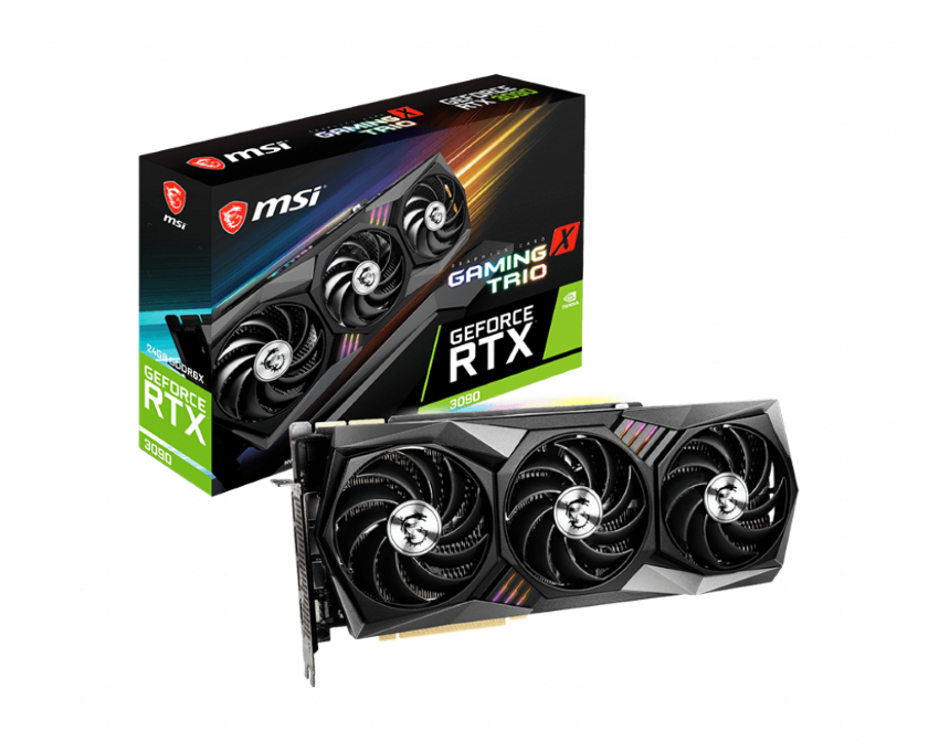 CARD MÀN HÌNH MSI RTX 3090 GAMING X TRIO 24G (24GB GDDR6X, 384-BIT, HDMI +DP, 3X8-PIN)