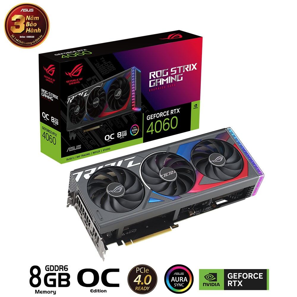 CARD MÀN HÌNH ASUS ROG STRIX RTX 4060-O8G-GAMING