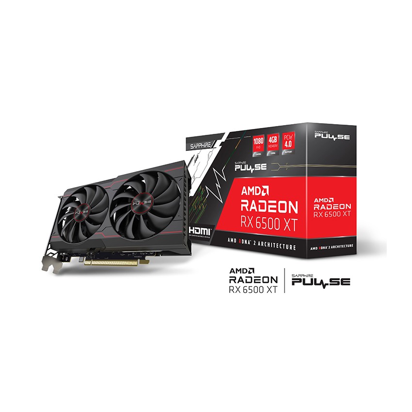 CARD MÀN HÌNH SAPPHIRE PULSE RX 6500 XT GAMING OC 4GB