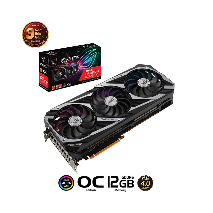 CARD MÀN HÌNH ASUS ROG STRIX RX 6700 XT-O12G-GAMING