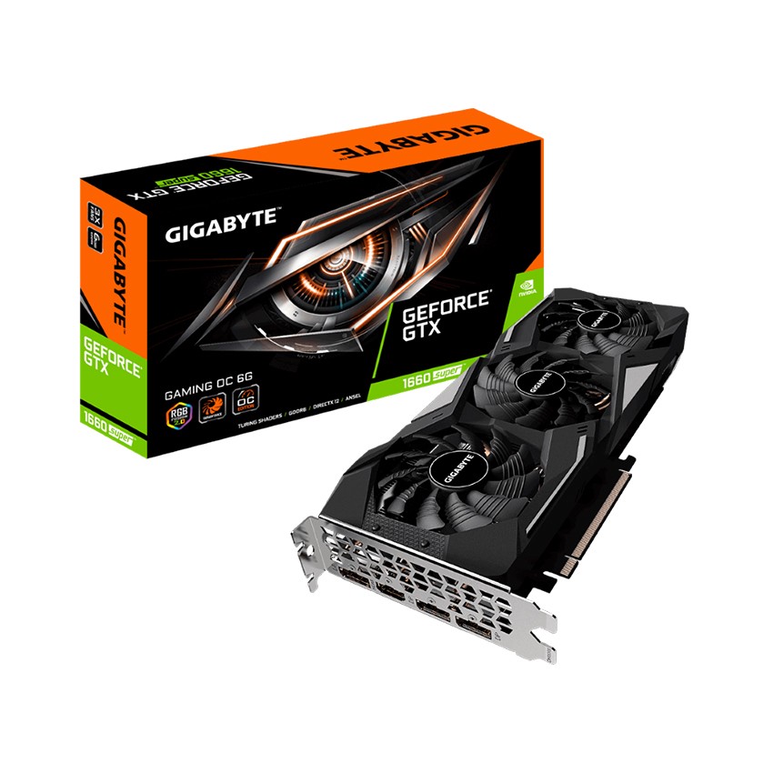 CARD MÀN HÌNH GIGABYTE GTX 1660 SUPER GAMING - 6GD (6GB GDDR6, 192-BIT, HDMI+DP, 1X8-PIN)