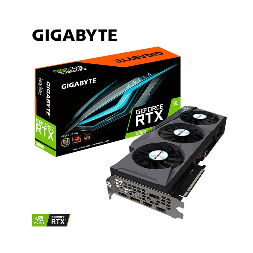 CARD MÀN HÌNH GIGABYTE RTX 3090 EAGLE OC-24GD (24GB GDD6X, 384-BIT, HDMI +DP, 2X8-PIN)