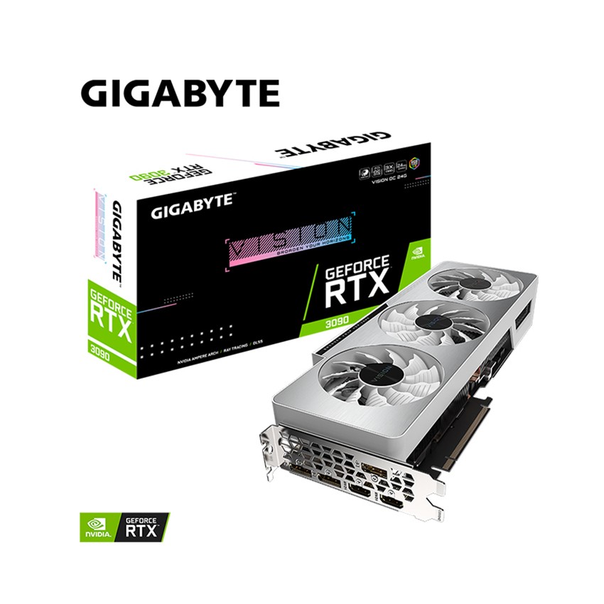 CARD MÀN HÌNH GIGABYTE RTX 3090 VISION OC (24GB GDD6X, 384-BIT, HDMI +DP, 2X8-PIN)