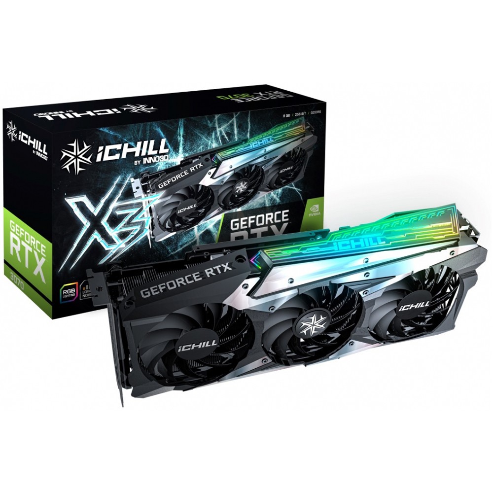 CARD MÀN HÌNH INNO3D RTX 3070 ICHILL X3-8GB (LHR)