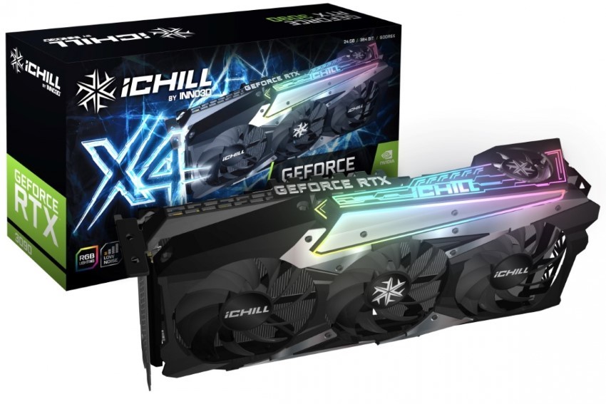 CARD MÀN HÌNH INNO3D RTX 3090 ICHILL X4 (24GB GDDR6X, 384-BIT, HDMI+DP, 2X8-PIN)