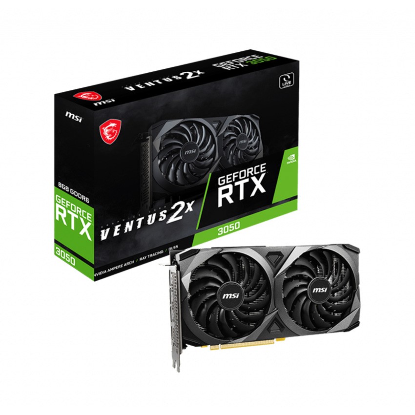 CARD MÀN HÌNH MSI RTX 3050 VENTUS 2X 8G