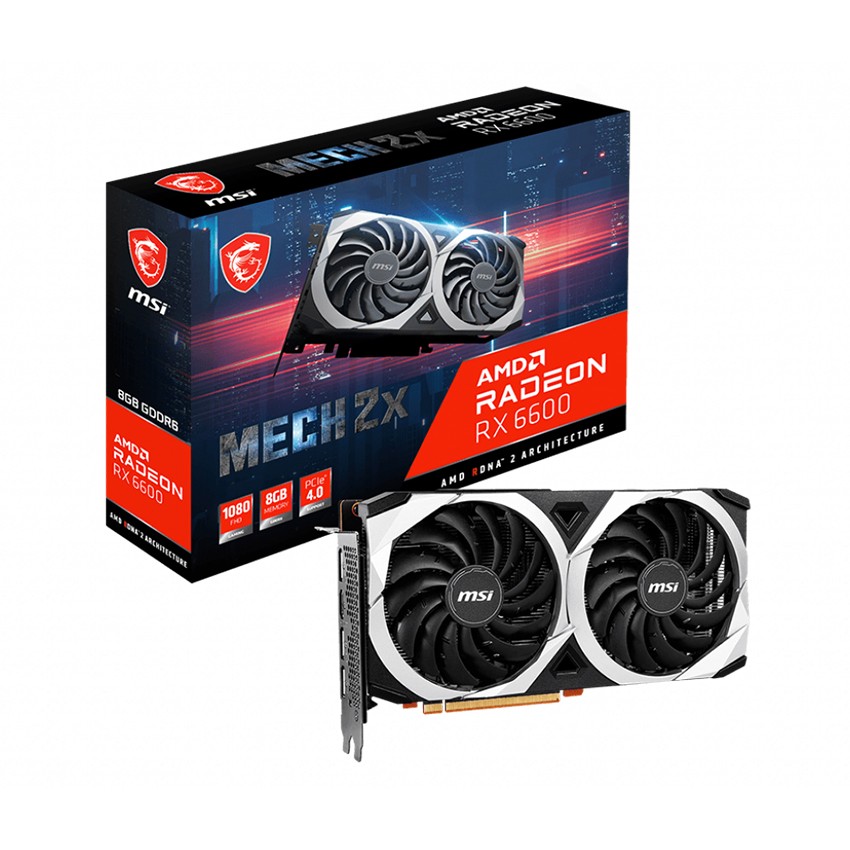 CARD MÀN HÌNH MSI RADEON RX 6600 MECH 2X 8GB