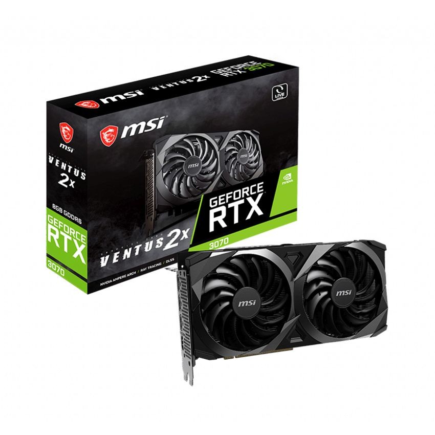 CARD MÀN HÌNH MSI RTX 3070 VENTUS 2X OC 8G (LHR)