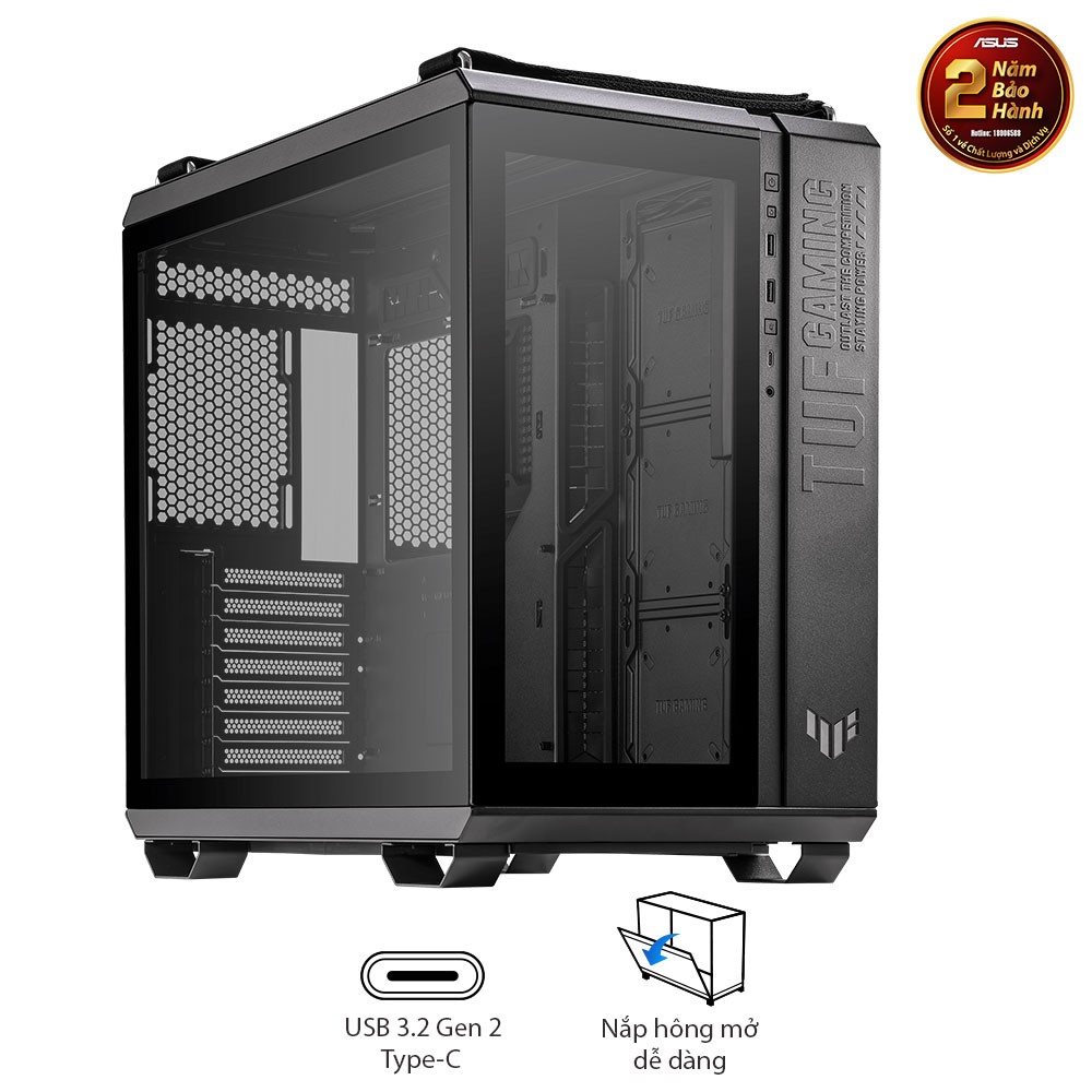 VỎ CASE ASUS TUF GAMING GT502 ( MID TOWER / MÀU ĐEN)