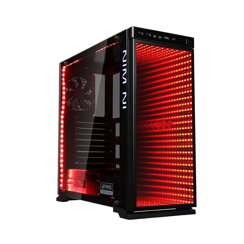 VỎ CASE IN-WIN 805 INFINITY RGB LED- ALUMINIUM & TEMPERED GLASS MID-TOWER ĐEN