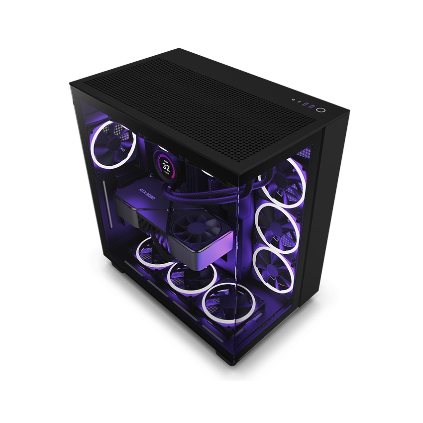 VỎ MÁY TÍNH NZXT H9 FLOW BLACK (CM-H91FB-01) (MID TOWER/MÀU ĐEN)