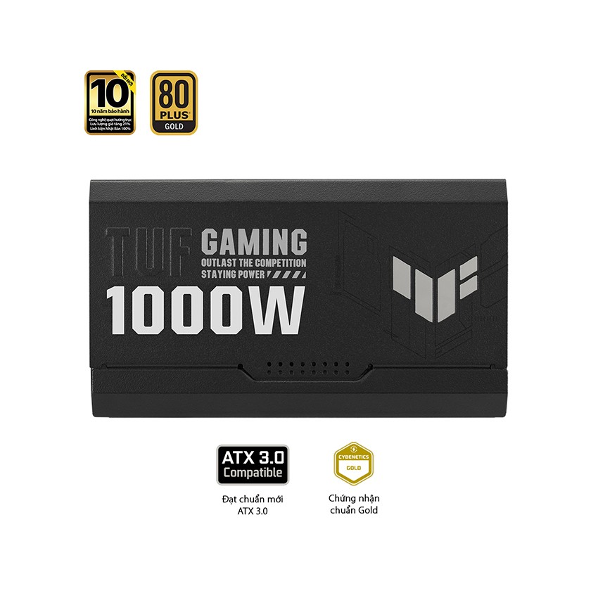 NGUỒN ASUS TUF GAMING 1000W GOLD ATX3.0 ( PCI GEN 5.0 /80 PLUS GOLD/MÀU ĐEN/FULL MODULAR)