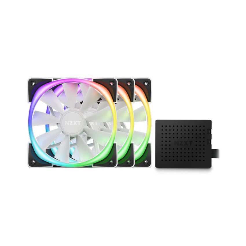 FAN CASE TẢN NHIỆT NZXT AER RGB 2 SERIES 120MM TRIPLE STARTER WHITE (HF-2812C-TW )