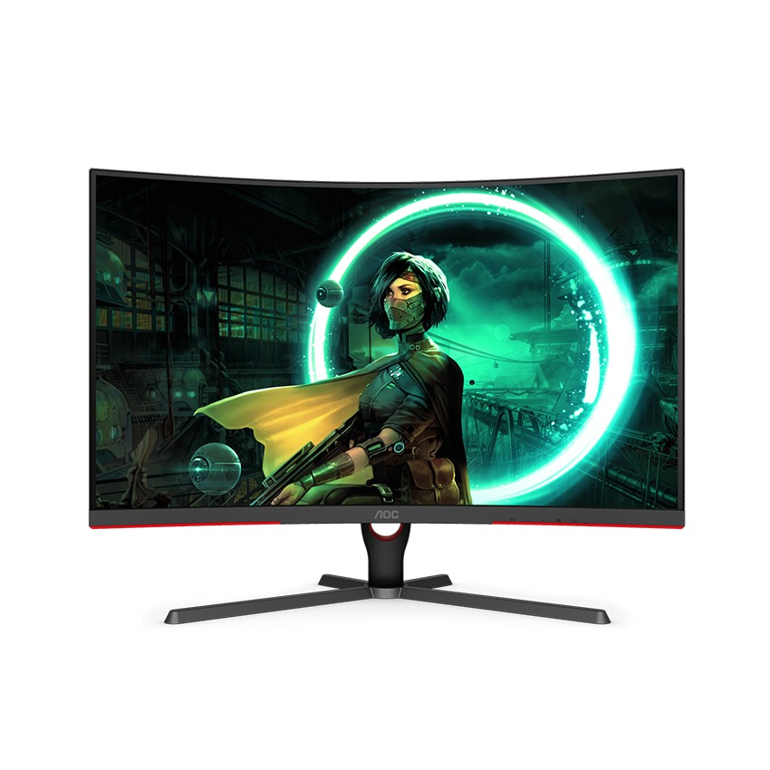 MÀN HÌNH GAMING AOC C32G3E/74 (31.5 INCH/FHD/VA/165HZ/1MS/250 NITS/HDMI+DP+AUDIO/CONG)