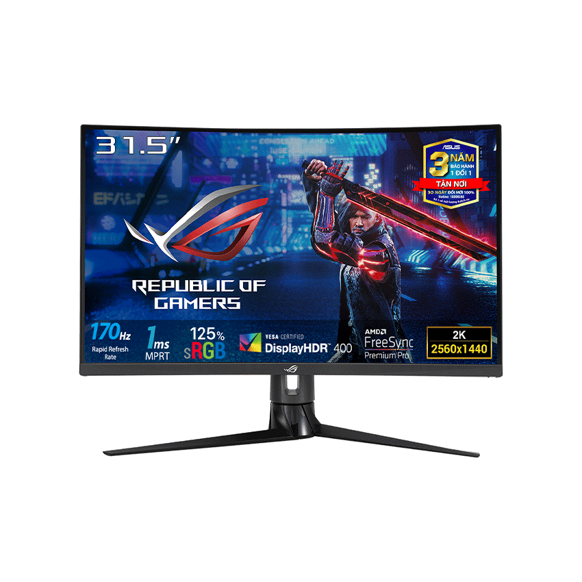 MÀN HÌNH GAMING ASUS ROG STRIX XG32VC (31.5INCH/WQHD/VA/170HZ/1MS/CONG)