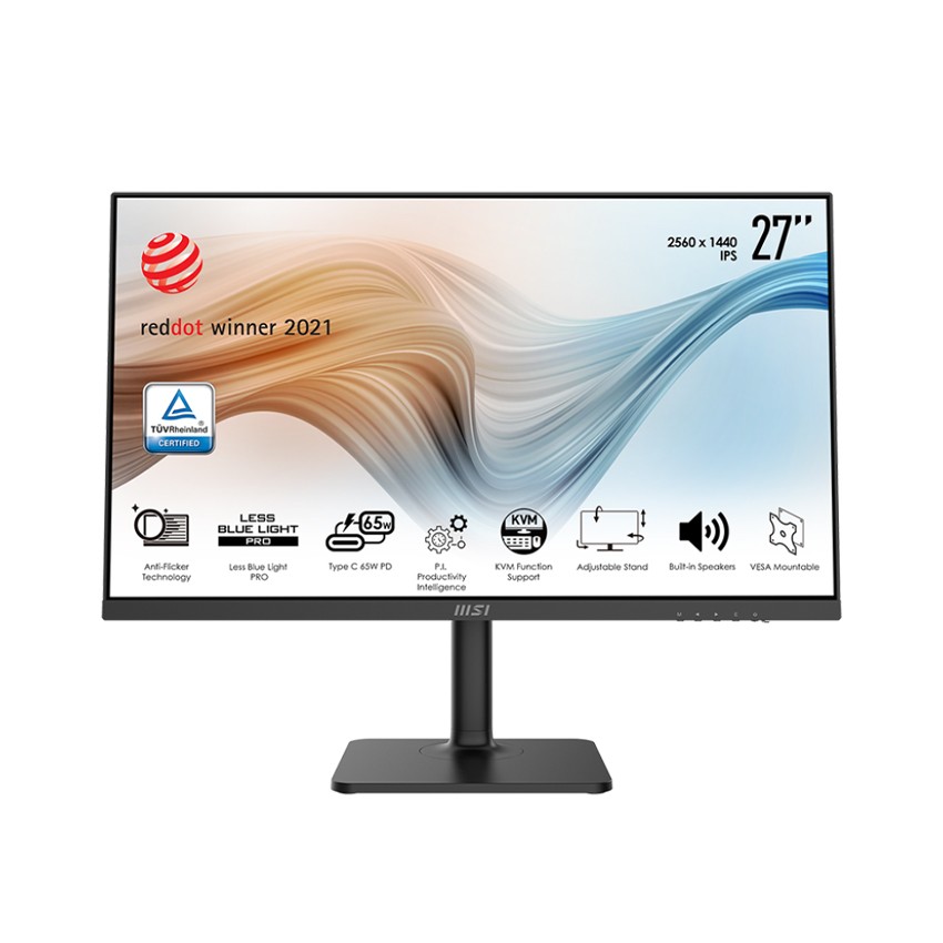 MÀN HÌNH MSI MD272QP (27 INCH/WQHD/IPS/75HZ/4MS/300 NITS/HDMI+DP+USBC+AUDIO/LOA)