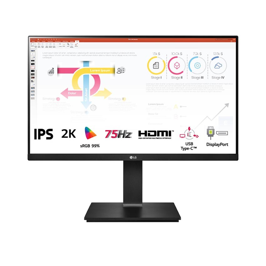 MÀN HÌNH LG 24QP750-B (23.8INCH/QHD/IPS/75HZ/5MS/USB TYPEC)