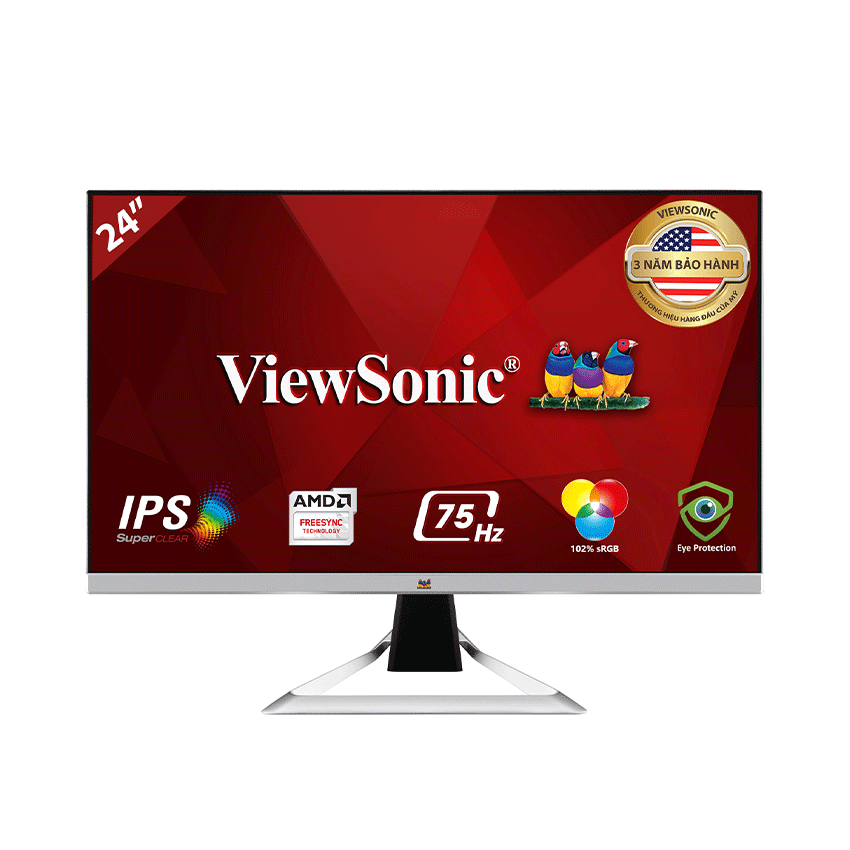 MÀN HÌNH VIEWSONIC VX2481-MH (23.8INCH/FHD/IPS/75HZ/1MS/250NITS/HDMI+VGA/LOA/FREESYNC