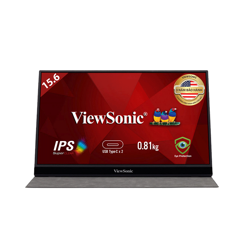 MÀN HÌNH DI ĐỘNG VIEWSONIC VG1655 (15.6INCH/FHD/IPS/6.5MS/60HZ/250NITS/MINIHDMI+USBTYPEC+AUDIO/15000HRS)