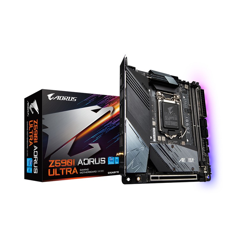 MAINBOARD GIGABYTE Z590I AORUS ULTRA (INTEL Z590, SOCKET 1200, MINI-ITX, 2 KHE RAM DDR4)